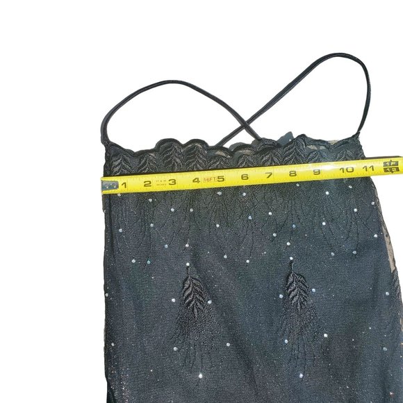 90s/Y2K Vintage Black Lace Up Back Maxi Dress - Picture 7 of 13